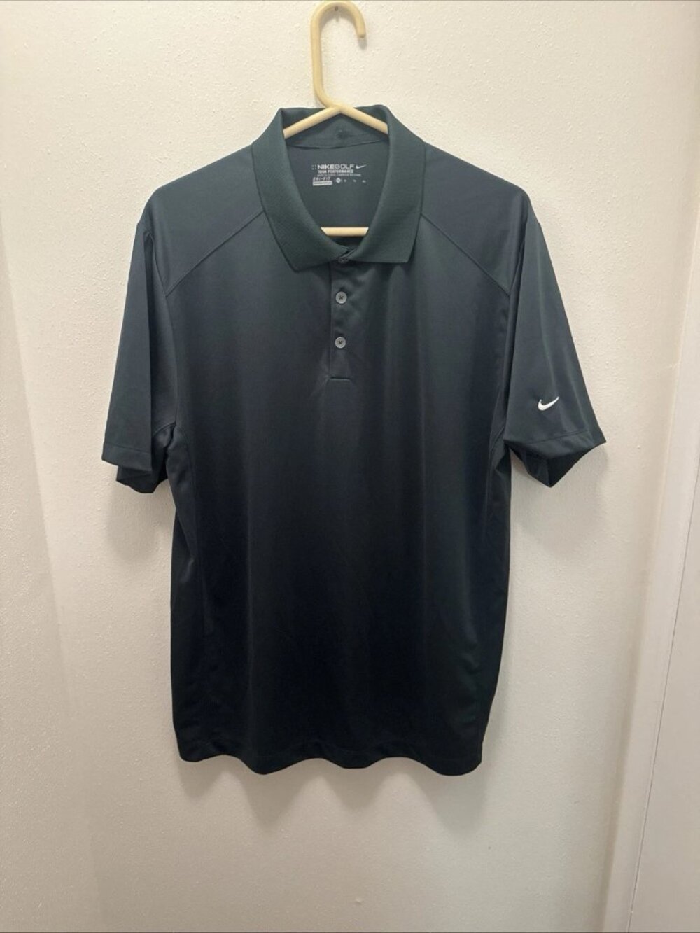 Nike Golf Tour DriFIT Polo Shirt Mens XL Green Short Sleeve Swoosh 2000 vintage